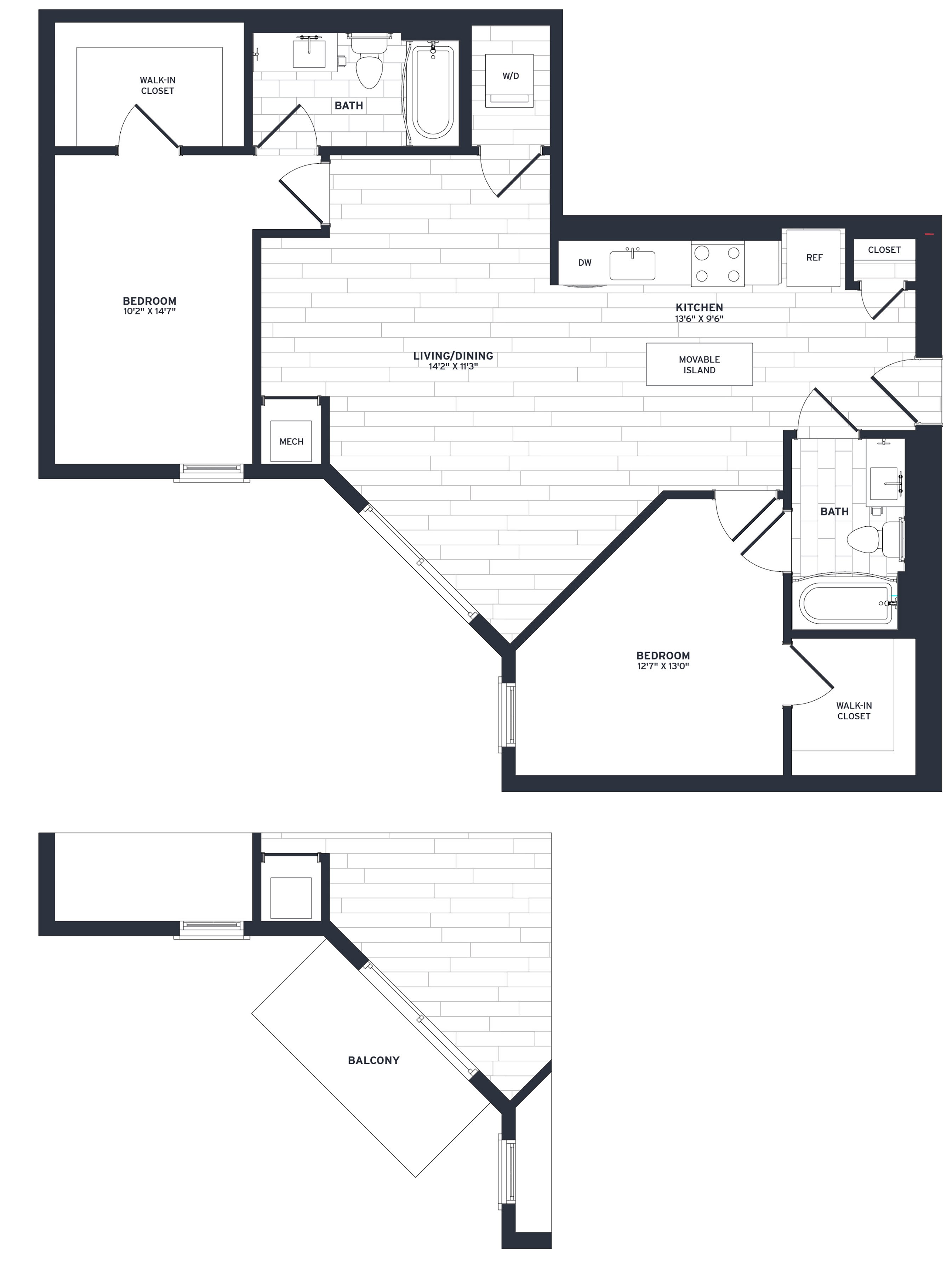 Floor Plan Image of Apartment Apt 458